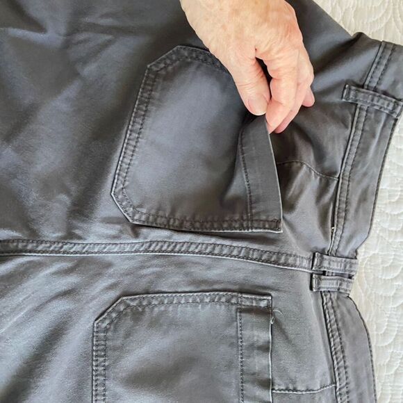 Style & Co Charcoal Gray Cropped Utility Pants Size 4 Cotton Blend - Picture 6 of 11